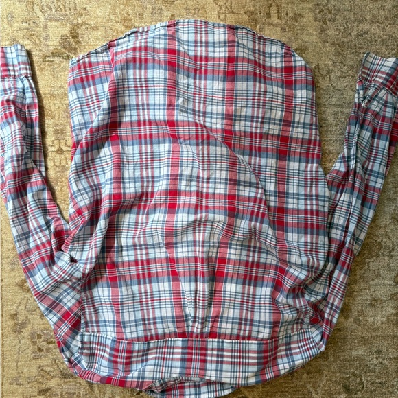 Men's Red Plaid Shirt Vineyard Vines Large - Picture 5 of 8